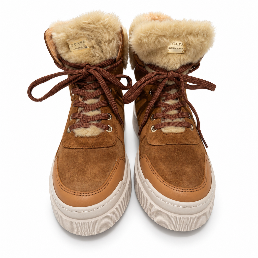 SCAPA Sports Damen-Schnürstiefelette mit Warmfutter – Braun