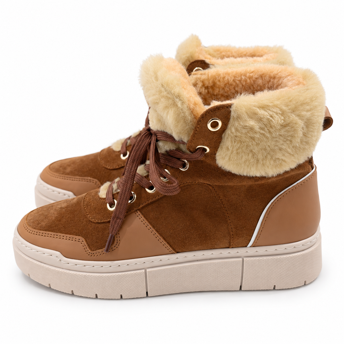 SCAPA Sports Damen-Schnürstiefelette mit Warmfutter – Braun