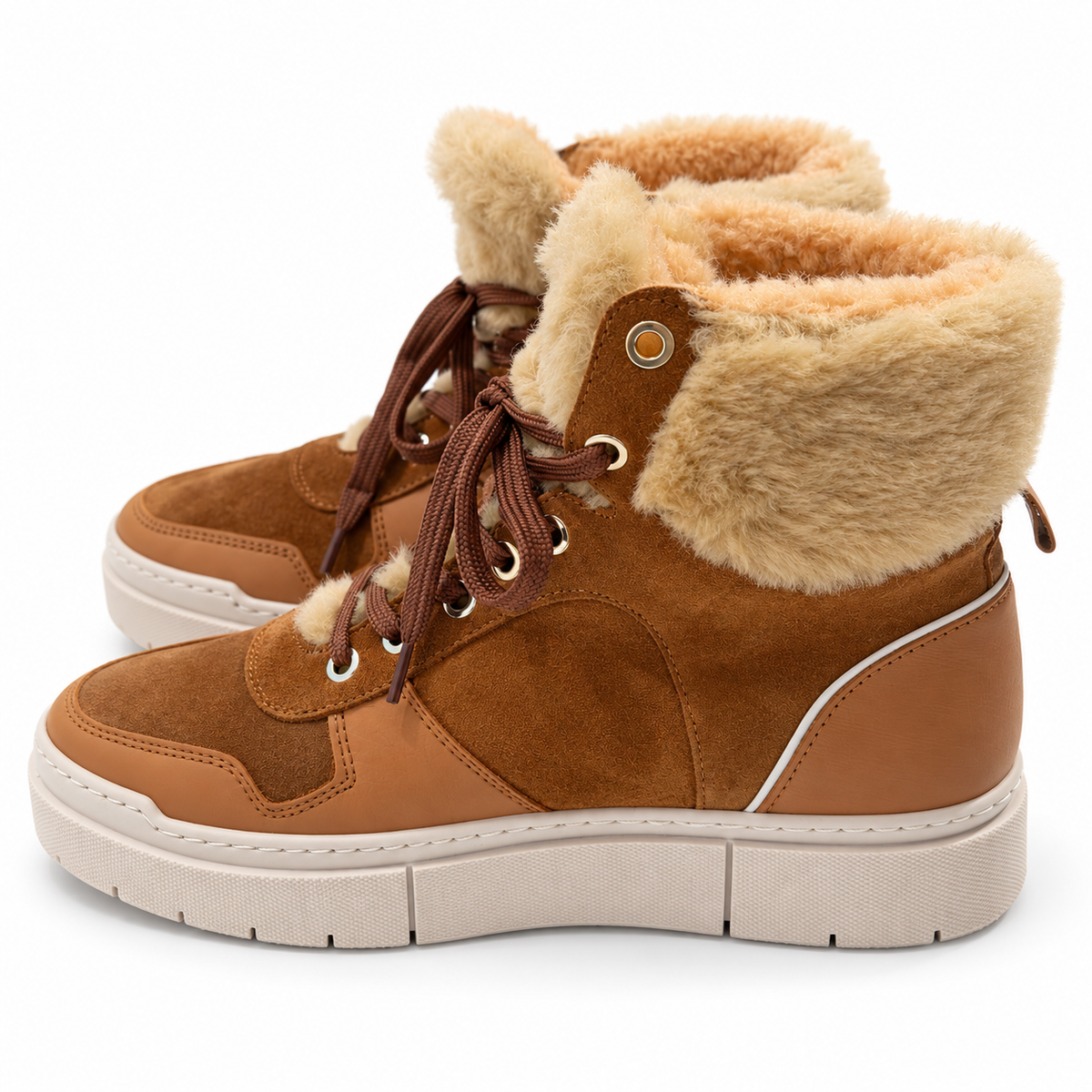 SCAPA Sports Damen-Schnürstiefelette mit Warmfutter – Braun