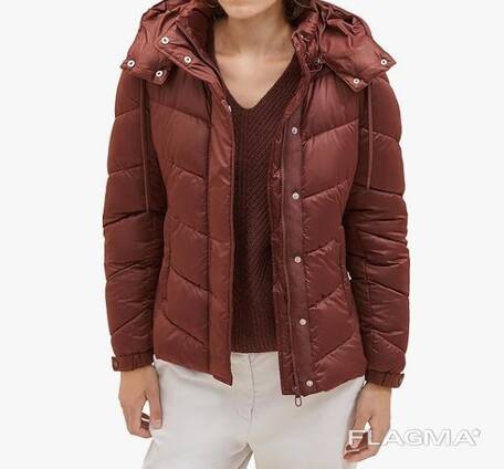 Tom Tailor Damen-Steppjacke mit abnehmbarer Kapuze