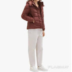 Tom Tailor Damen-Steppjacke mit abnehmbarer Kapuze