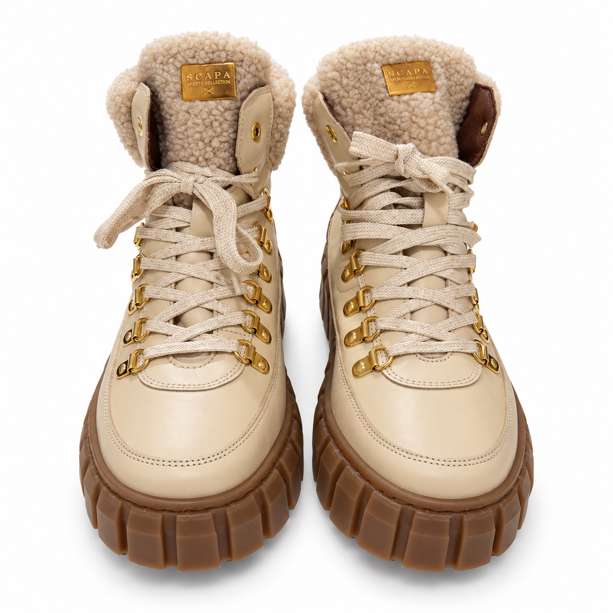 SCAPA Sports Damen-Schnürstiefelette – Beige
