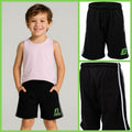 Russell Athletic Kinder Striped Shorts Schwarz