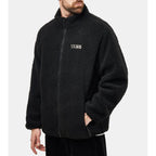 Vans Unisex-Teddyjacke Schwarz mit Stickmotiven