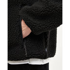 Vans Unisex-Teddyjacke Schwarz mit Stickmotiven