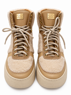 SCAPA Damen-Plateausneaker mit Warmfutter – Beige