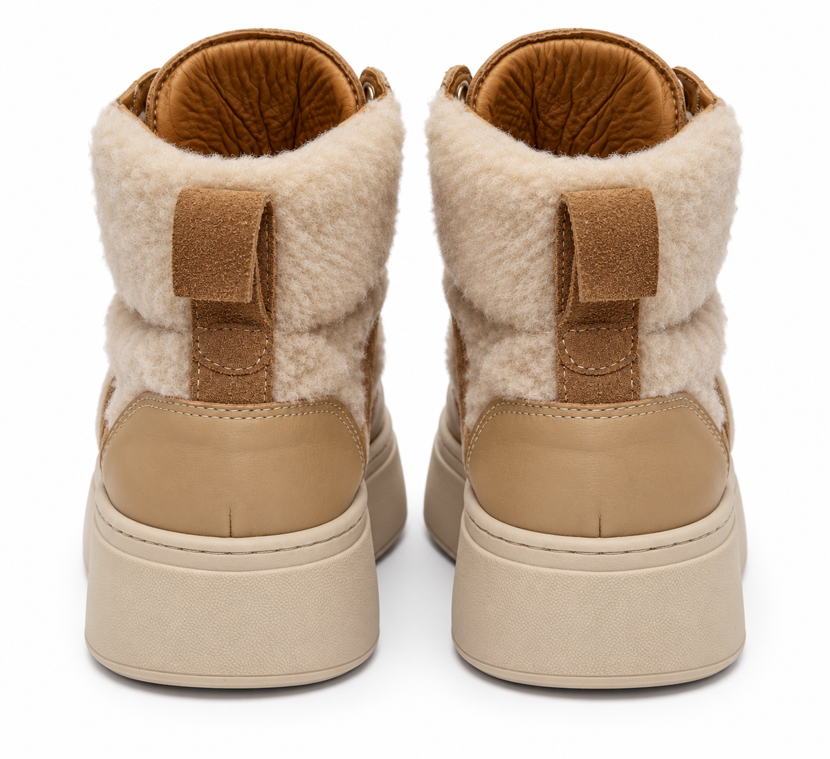 SCAPA Damen-Plateausneaker mit Warmfutter – Beige