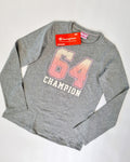 Champion Kinder Langarmshirt 64 Grau/Pink – Ansicht 1