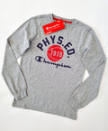 Champion Kinder Langarmshirt Grau Meliert – Ansicht 1