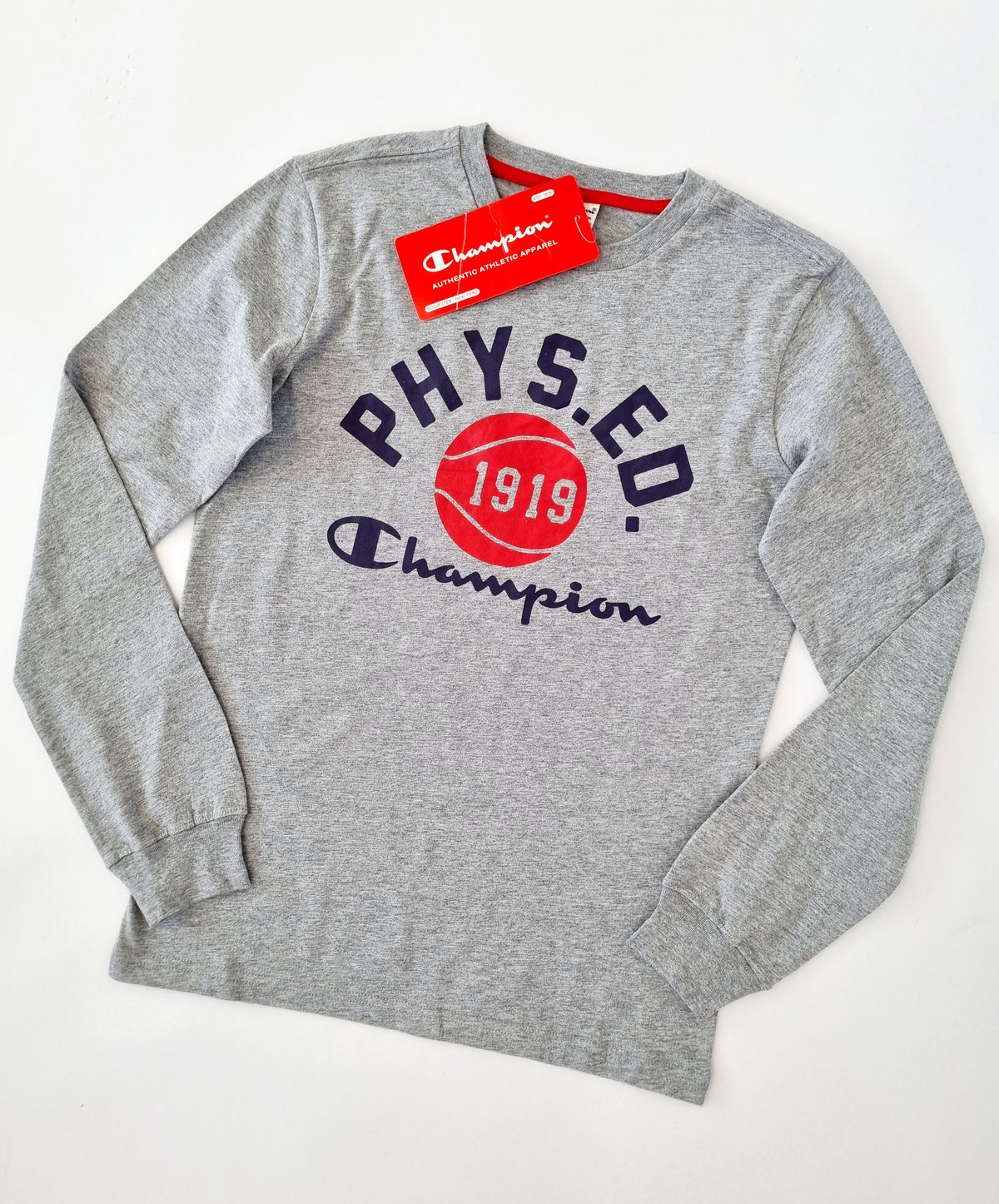 Champion Kinder Langarmshirt Grau Meliert – Ansicht 1