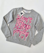 Champion Kinder Shirt Don't Stop Trying Grau/Pink – Ansicht 1