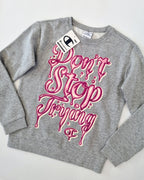 Champion Kinder Shirt Don't Stop Trying Grau/Pink – Ansicht 2