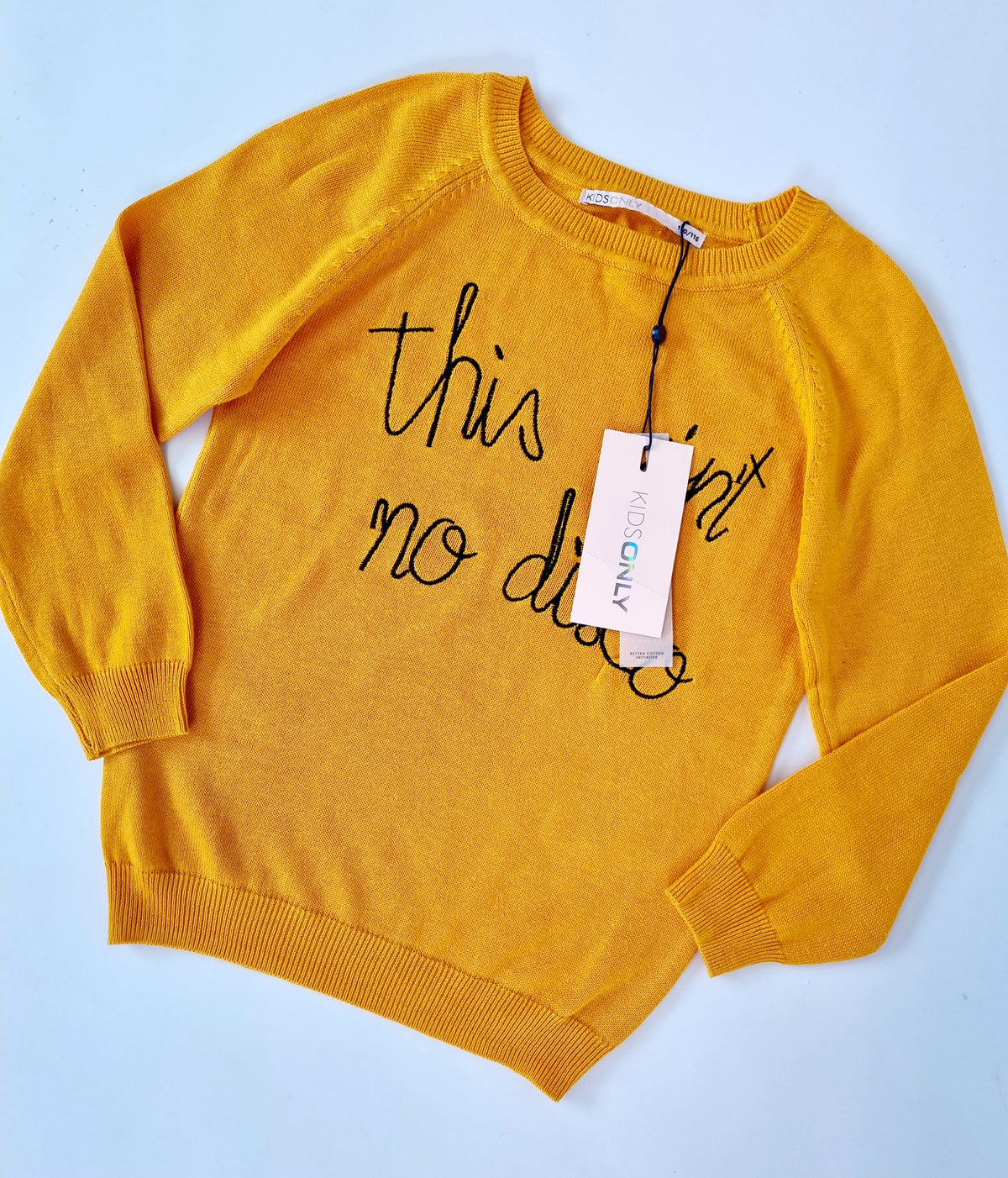 KIDS ONLY KONDUNJA L/S Pullover Cadmium Yellow/Night Sky – Ansicht 1