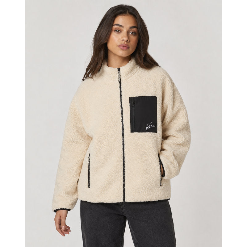 Vans Dettori Full Zip Teddyjacke Creme