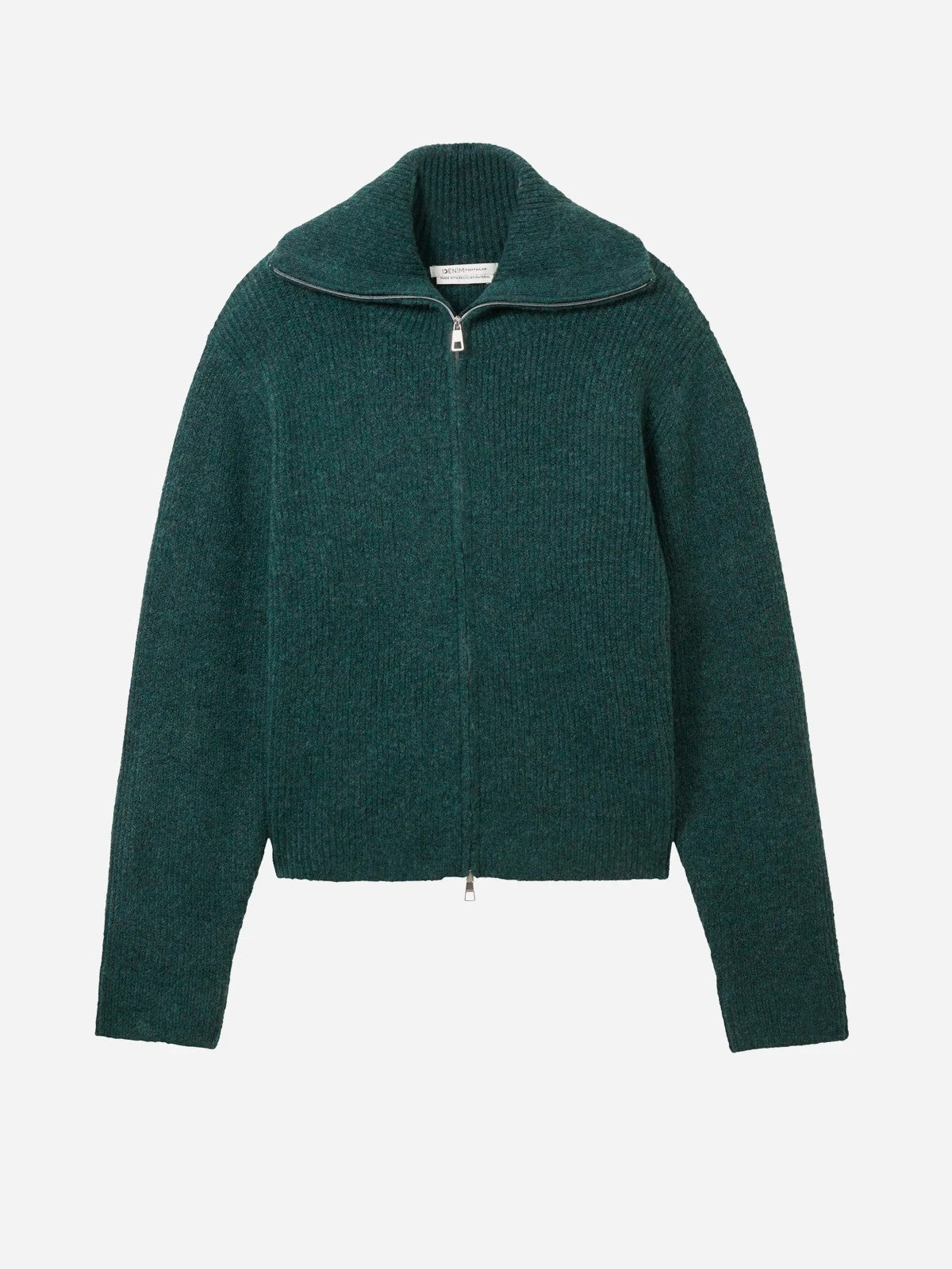 Tom Tailor Damen-Strickjacke mit Stehkragen