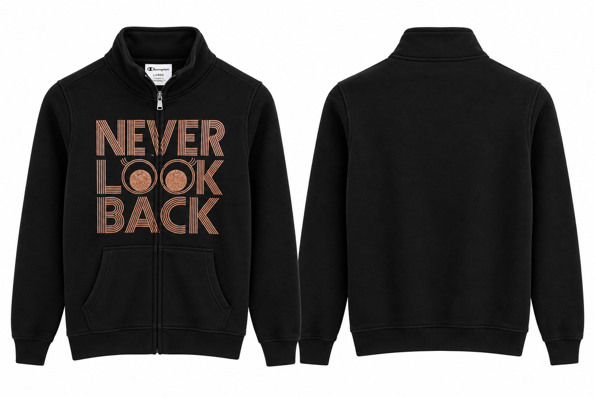 Champion Kinder Sweatshirt Never Look Back Schwarz/Dunkelgrau