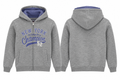 Champion Kinder Full-Zip Hoodie Grau Meliert
