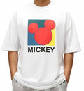 RE:COVERED x Disney Mickey Logo Herren T-Shirt Weiß