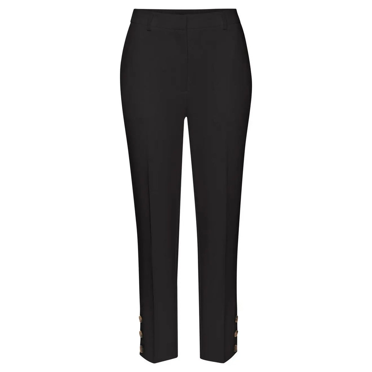 LASCANA Zierknopfhose in Schwarz, Vorderansicht