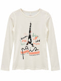 Kinder-Langarmshirt Bonjour Paris