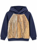 Kinder Hoodie mit Paillettenfront
