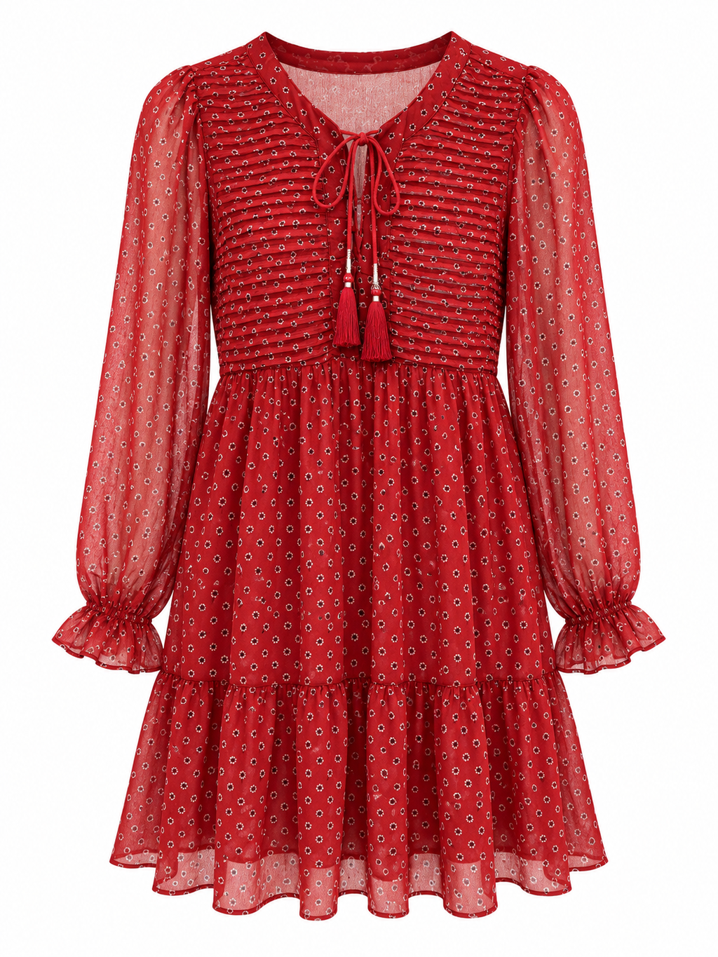 Chiffonkleid Blumenprint