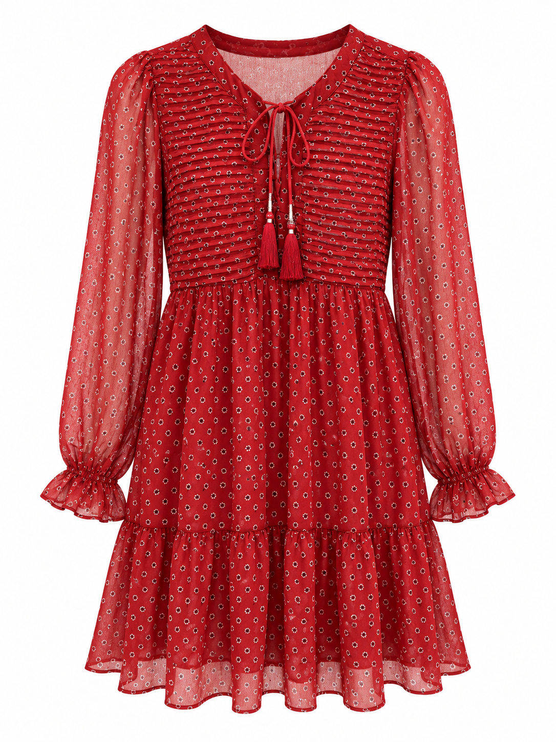 Chiffonkleid Blumenprint