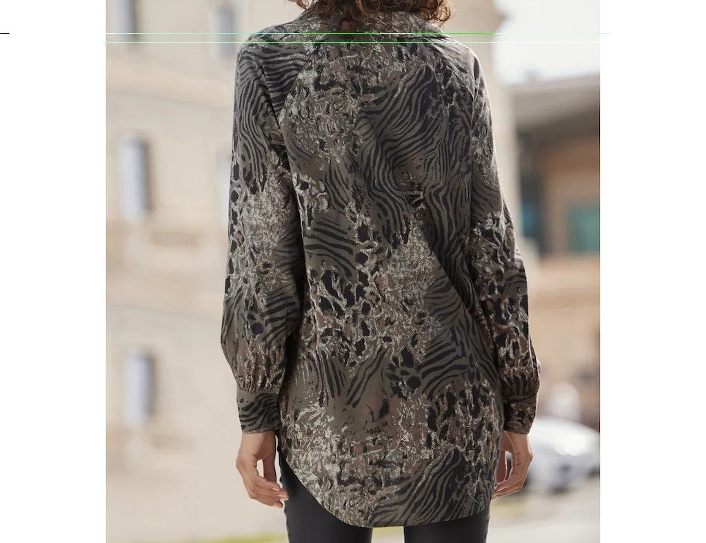 LASCANA Bluse mit Musterdruck, Vorderansicht