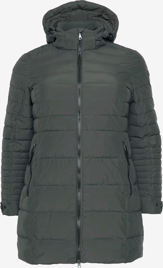 killtec Steppjacke in Grau, Vorderansicht