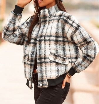 Buffalo Damen-Bomberjacke kariert