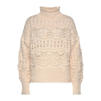 Vivance Damen-Strickpullover mit Lochstrickmuster