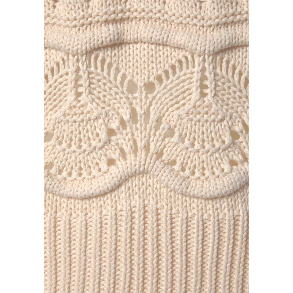 Vivance Damen-Strickpullover mit Lochstrickmuster