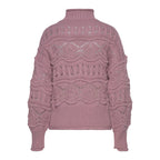 Vivance Damen-Strickpullover mit Lochstrickmuster