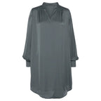LASCANA Kleid mit Stehkragen in Grau, Vorderansicht