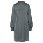 LASCANA Kleid mit Stehkragen in Grau, Rückansicht
