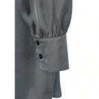 LASCANA Kleid in Grau, Manschette mit Knöpfen