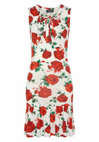 Melrose Kleid mit Rosendruck, ganze Ansicht