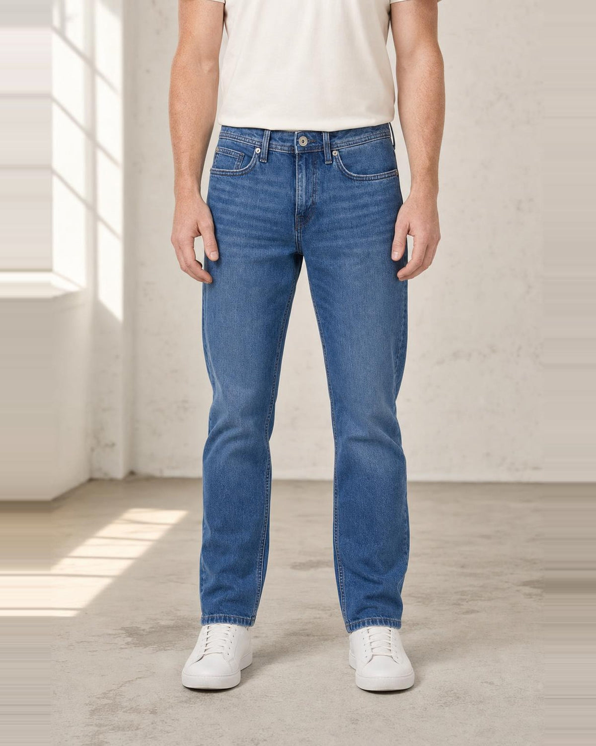 Herren-Jeans in Hellblau, Detailansicht