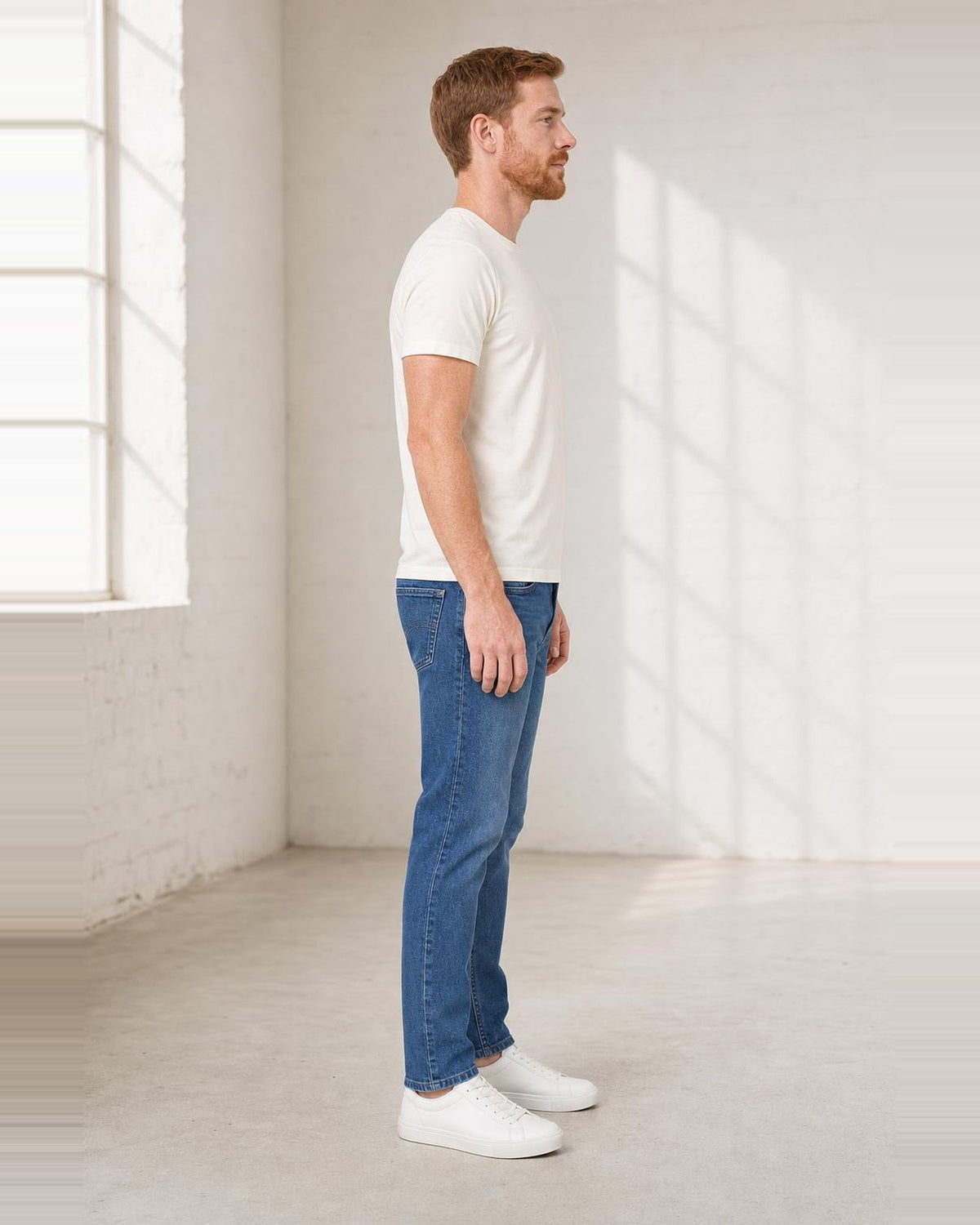 Herren-Jeans in Hellblau, Seitenansicht