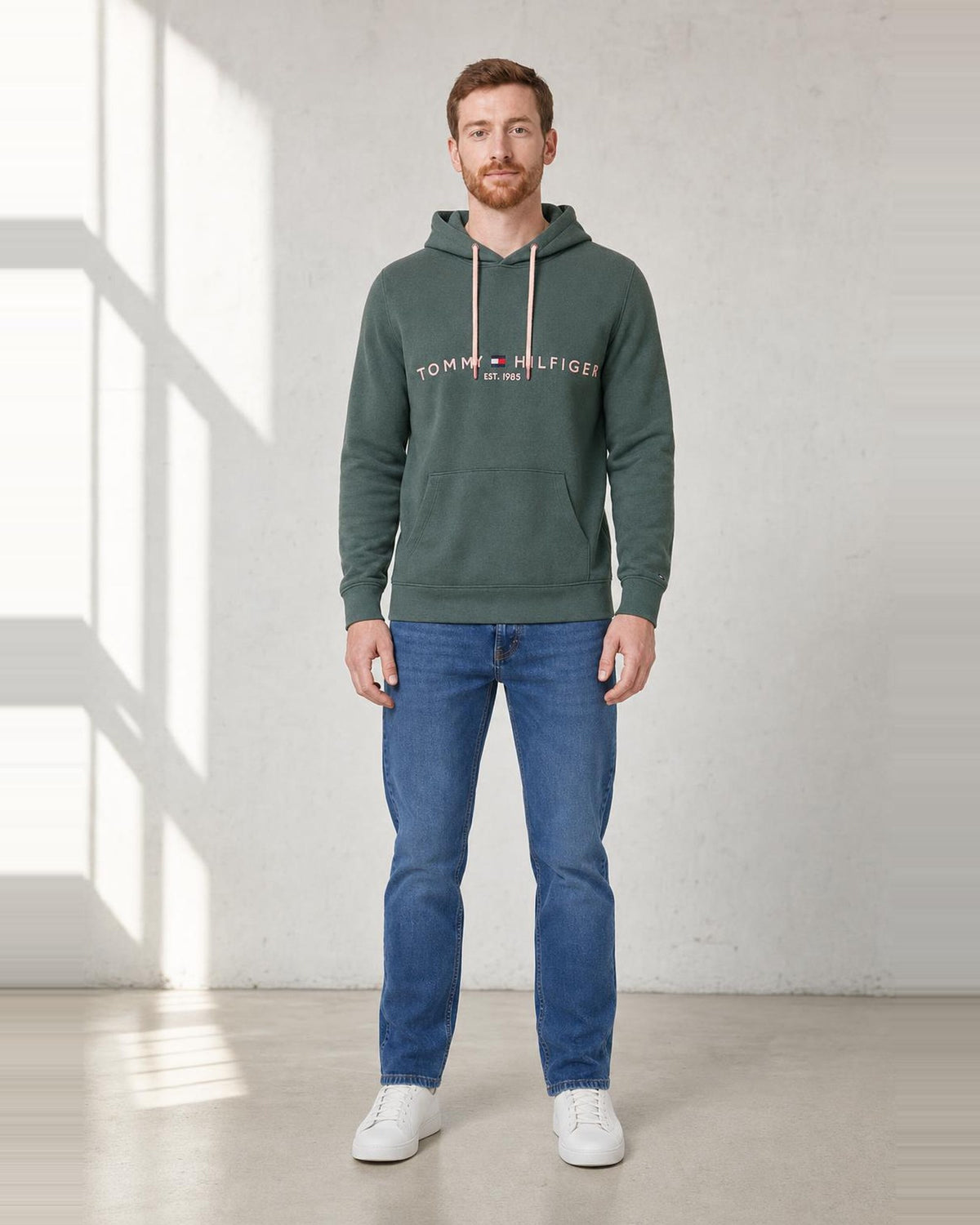 Tommy Hilfiger Hoodie in Grün, Detailansicht
