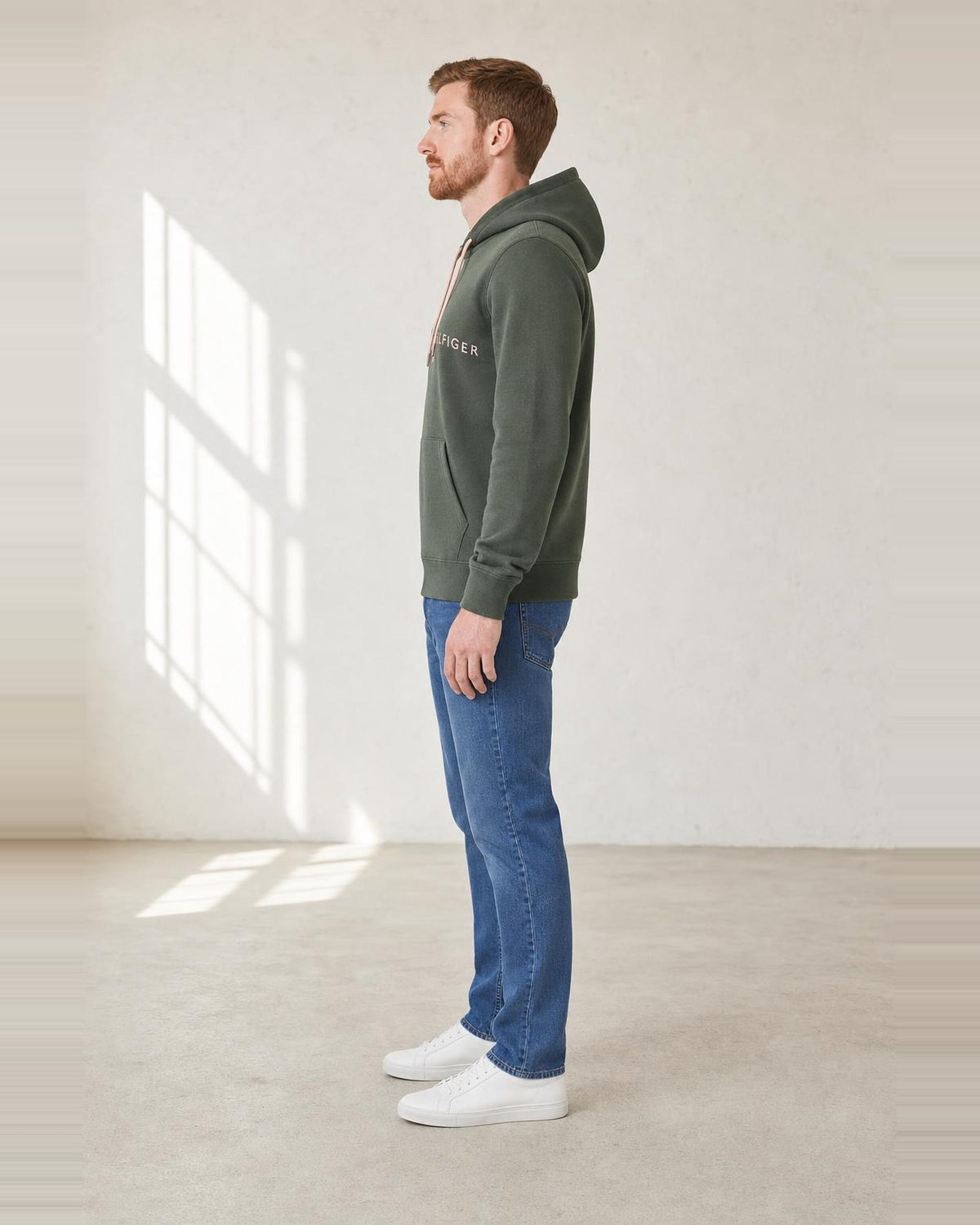 Tommy Hilfiger Hoodie in Grün, Seitenansicht