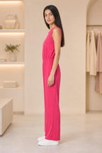 LASCANA Overall ohne Ärmel in Pink, Seitenansicht