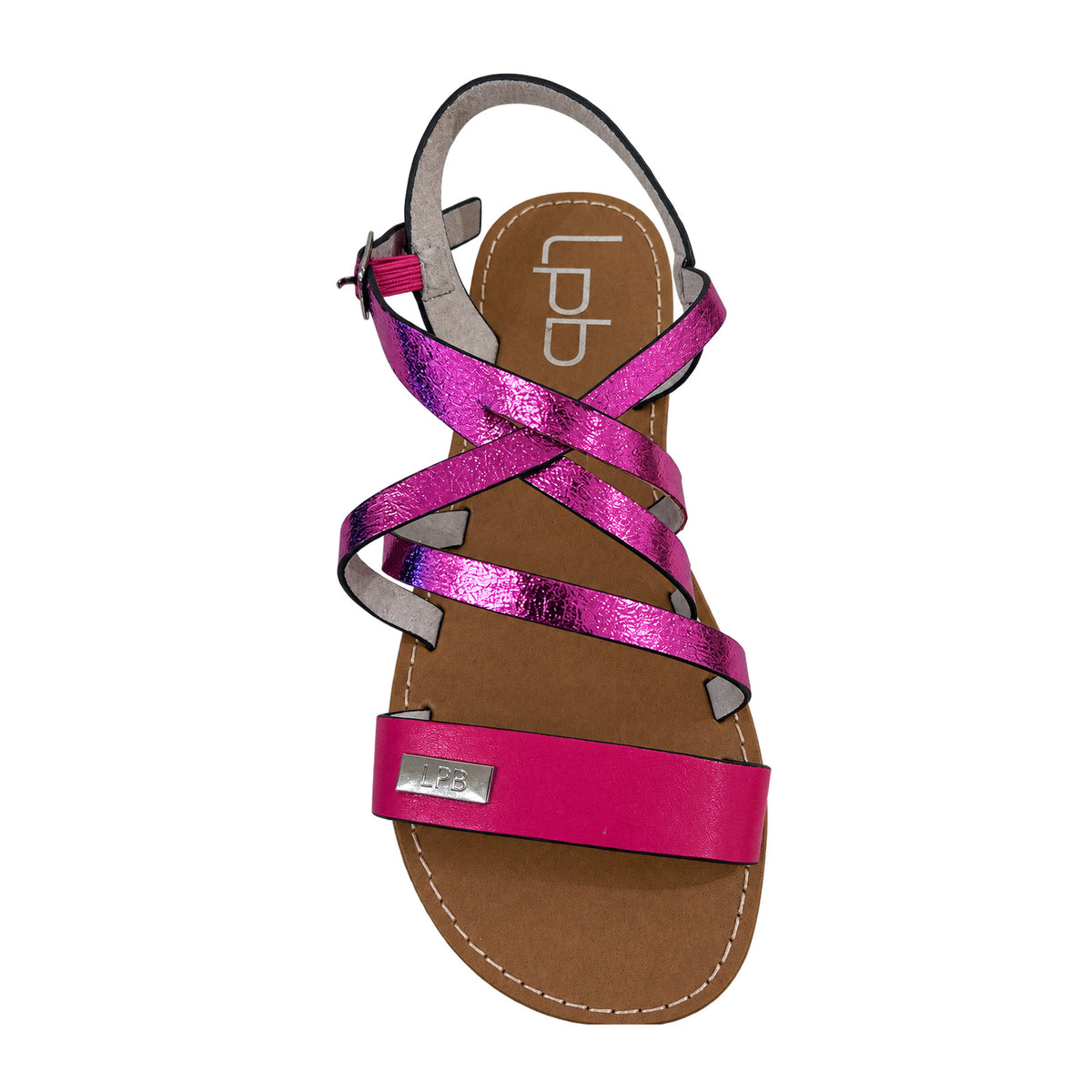 LPB Kinder-Sandalen Ditsy Floral, Fuchsia Metal