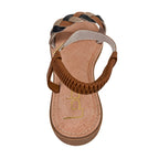 LPB Riemchensandalen mit Metallic-Details