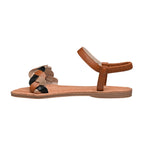 LPB Riemchensandalen mit Metallic-Details