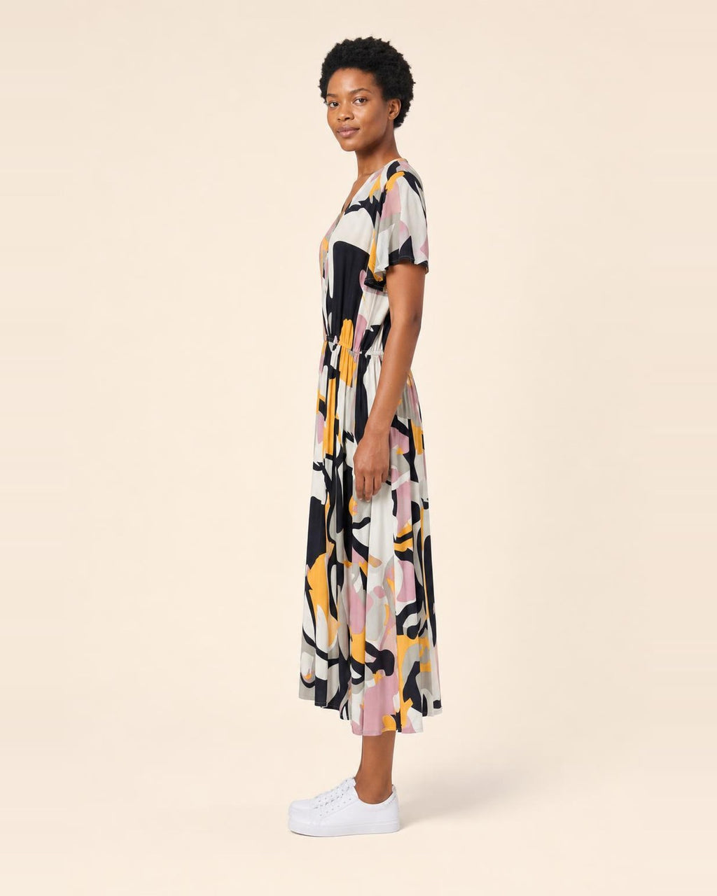 LASCANA Maxikleid mit Grafikdruck, Seitenansicht