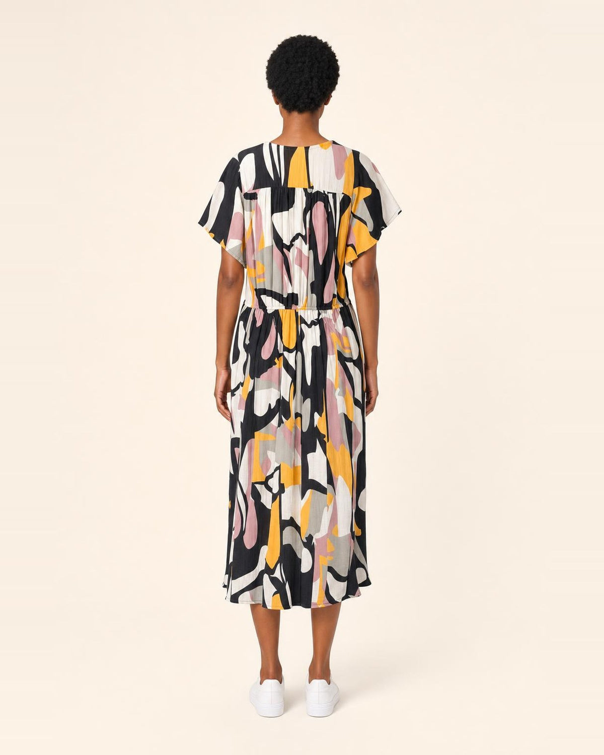 LASCANA Maxikleid mit Grafikdruck, Rückansicht
