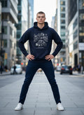 Herren Hoodie Dunkelblau von Jack & Jones, Vorderansicht