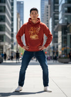 Herren Hoodie Orange von Jack & Jones, Vorderansicht