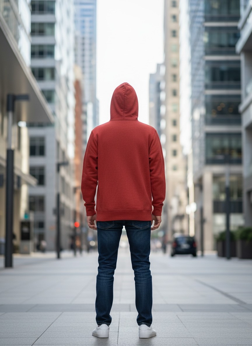 Herren Hoodie Orange von Jack & Jones, Rückansicht